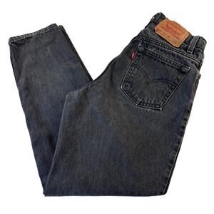 Levi's 551 Vintage Black Jeans Women's size 8 Short Relaxed Fit Tapered